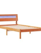 vidaXL Ágykeret fejtámlával Faggyú barna 75 x 190 cm Tömör fenyőfa