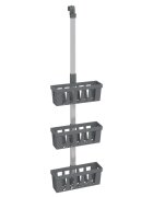 vidaXL alumínium zuhanyakasztó polc 30 x 15 x (67-105) cm