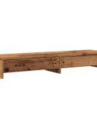 vidaXL antik fa színű szerelt fa monitorállvány fiókokkal 100x27x15 cm