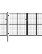 vidaXL antracit színű acél kerti kapu 400 x 150 cm