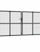 vidaXL antracit színű horganyzott acél hálós kerti kapu 300 x 125 cm