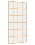 vidaXL aranyszínű átlátszó ESG üveg és alumínium tolóajtó 1025x205 cm
