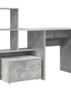 vidaXL Asztal Beton Szürke Szerelt Fa 1315 x 50 x 1065 cm