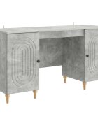 vidaXL Asztal Betonszürke 1425 x 50 x 75 cm Szerelt Fa