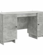 vidaXL Asztal Betonszürke Szerelt Fa 1425 x 50 x 75 cm