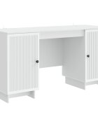 vidaXL Asztal FehĂ©r Szerelt Fa 1425 x 50 x 75 cm