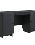 vidaXL Asztal Fekete Szerelt Fa 1425 x 50 x 75 cm