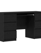 vidaXL Asztal Fekete tölgy Szerelt Fa 140 x 50 x 76 cm