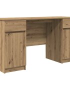 vidaXL Asztal kézműves tölgy Szerelt fa 140 x 49 x 76 cm