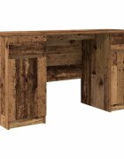 vidaXL Asztal Régi fa Szerelt fa 140 x 49 x 76 cm