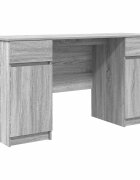 vidaXL Asztal Szürke sonoma Szerelt fa 140 x 49 x 76 cm