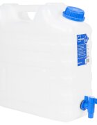 vidaXL ĂˇtlĂˇtszĂł mĹ±anyag vĂ­ztartĂˇly csappal 15 L
