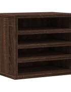 vidaXL barna tölgy színű szerelt fa asztali szervező 36x26x295 cm