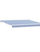 vidaXL Behúzható napellenző Kék és Fehér 350 x 250 cm