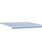 vidaXL Behúzható napellenző Kék és Fehér 450 × 300 cm
