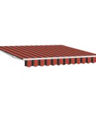 vidaXL Behúzható napellenző Narancs és Barna 350 x 250 cm