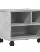 vidaXL betonszürke nyomtatóállvány kerekekkel 41 x 32 x 345 cm