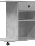 vidaXL betonszürke nyomtatóállvány kerekekkel 60x40x685 cm
