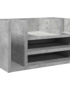 vidaXL betonszürke szerelt fa asztali szervező 445 x 24 x 25 cm