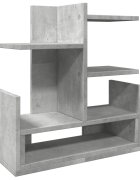 vidaXL betonszürke szerelt fa asztali szervező 49 x 20 x 525 cm