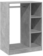 vidaXL betonszürke szerelt fa ruhásszekrény 77 x 48 x 102 cm