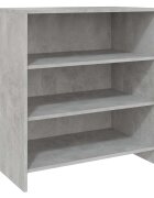 vidaXL betonszürke szerelt fa tálalószekrény 70x405x75 cm