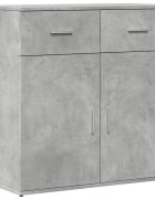 vidaXL betonszürke szerelt fa tálalószekrény 79 x 38 x 80 cm