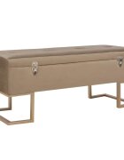 vidaXL bézs bársonypad tárolórekesszel 105 cm