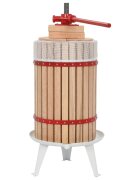 vidaXL bor- és gyümölcsprés textilzsákkal 24 L tölgyfa