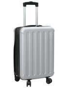vidaXL Bőrönd zárral Ezüst 34 x 23 x 55.5 cm ABS Műanyag