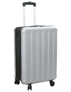 vidaXL Bőrönd zárral Ezüst 43 x 27 x 66 cm ABS Műanyag