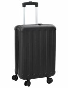 vidaXL Bőrönd zárral Fekete 43 x 27 x 66 cm ABS Műanyag