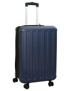 vidaXL Bőrönd zárral Sötétkék 43 x 27 x 66 cm ABS Műanyag
