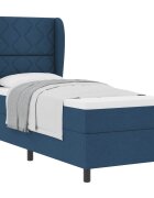 vidaXL Boxrugós ágy fejtámlával Kék 80 x 200 cm szövet