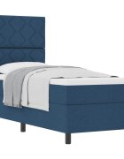 vidaXL Boxrugós ágy fejtámlával Kék 80 x 200 cm szövet