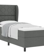vidaXL Boxrugós ágy fejtámlával Sötétszürke 80 x 200 cm szövet