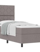 vidaXL Boxrugós ágy fejtámlával Tópszínű 80 x 200 cm szövet