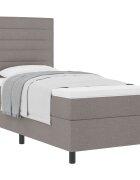 vidaXL Boxrugós ágy fejtámlával Tópszínű 80 x 200 cm szövet