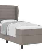 vidaXL Boxrugós ágy fejtámlával Tópszínű 80 x 200 cm szövet