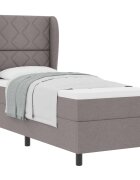 vidaXL Boxrugós ágy fejtámlával Tópszínű 80 x 200 cm szövet