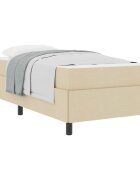 vidaXL Boxrugós ágy Krém 80 x 200 cm szövet