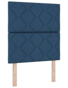 vidaXL Boxrugós ágy LED szalagokkal fejtámlával Kék 80 x 200 cm szövet
