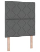 vidaXL Boxrugós ágy LED szalagokkal Sötétszürke 80 x 200 cm szövet