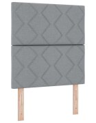vidaXL Boxrugós ágy LED szalagokkal Világosszürke 80 x 200 cm szövet