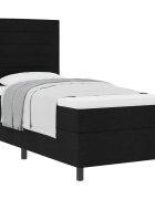 vidaXL Boxrugós ágy matracmal fejtámlával Fekete 80 x 200 cm szövet