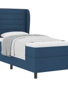 vidaXL Boxrugós ágy matracmal fejtámlával Kék 80 x 200 cm szövet