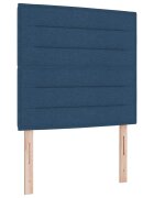 vidaXL Boxrugós ágy matracmal leddel Kék 80 x 200 cm szövet