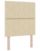 vidaXL Boxrugós ágy matracmal leddel Krém 80 x 200 cm szövet
