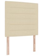 vidaXL Boxrugós ágy matracmal leddel Krém 80 x 200 cm szövet