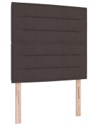 vidaXL Boxrugós ágy matracmal leddel sötétbarna 80 x 200 cm szövet